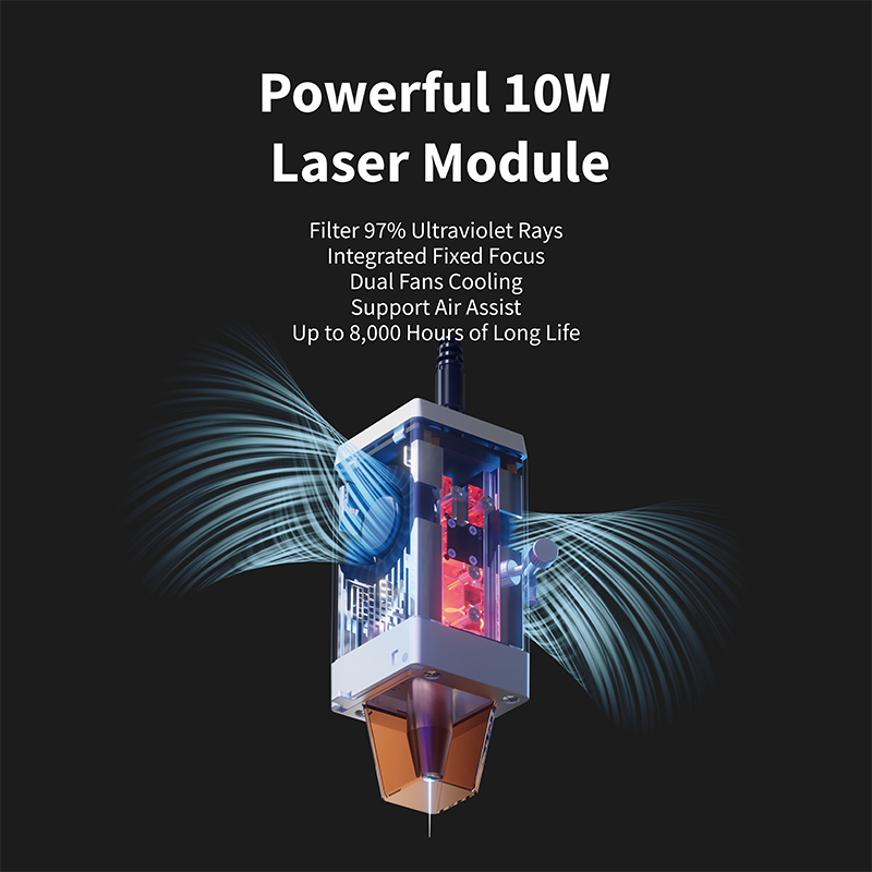Aufero AL2 Laser Engraver Machine 5W/10W Output for DIY Laser Cutter Engraving Machine Engarved Laser for Wood Metal Aluminum Glass Leather 10000mW