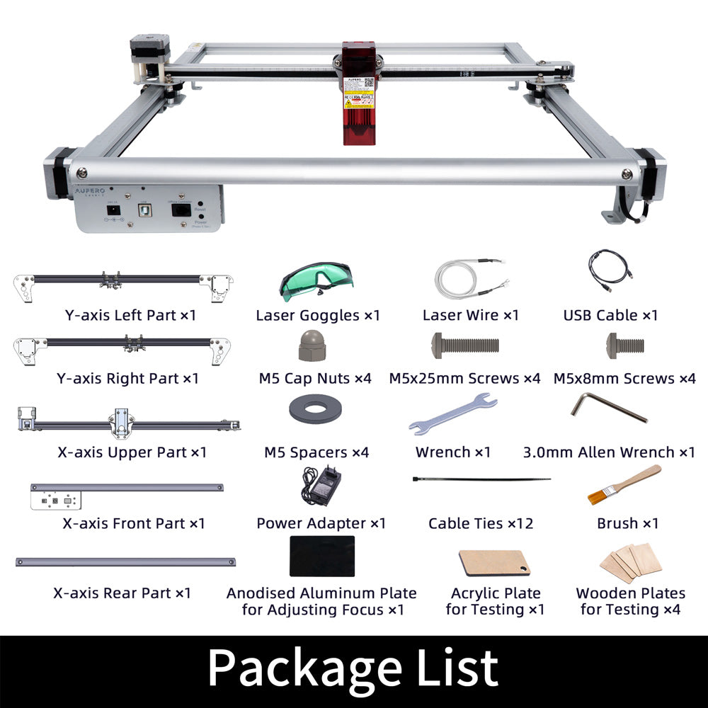 Aufero AL2 Laser Engraver Machine 5W/10W Output for DIY Laser Cutter Engraving Machine Engarved Laser for Wood Metal Aluminum Glass Leather 10000mW