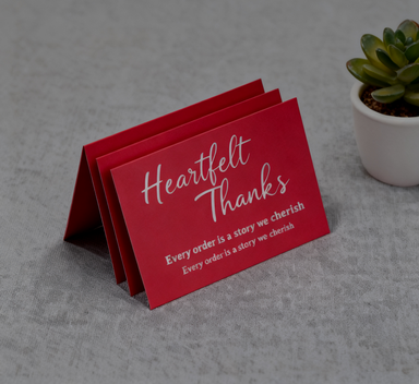 Red Aluminum Business Cards (100Pieces)