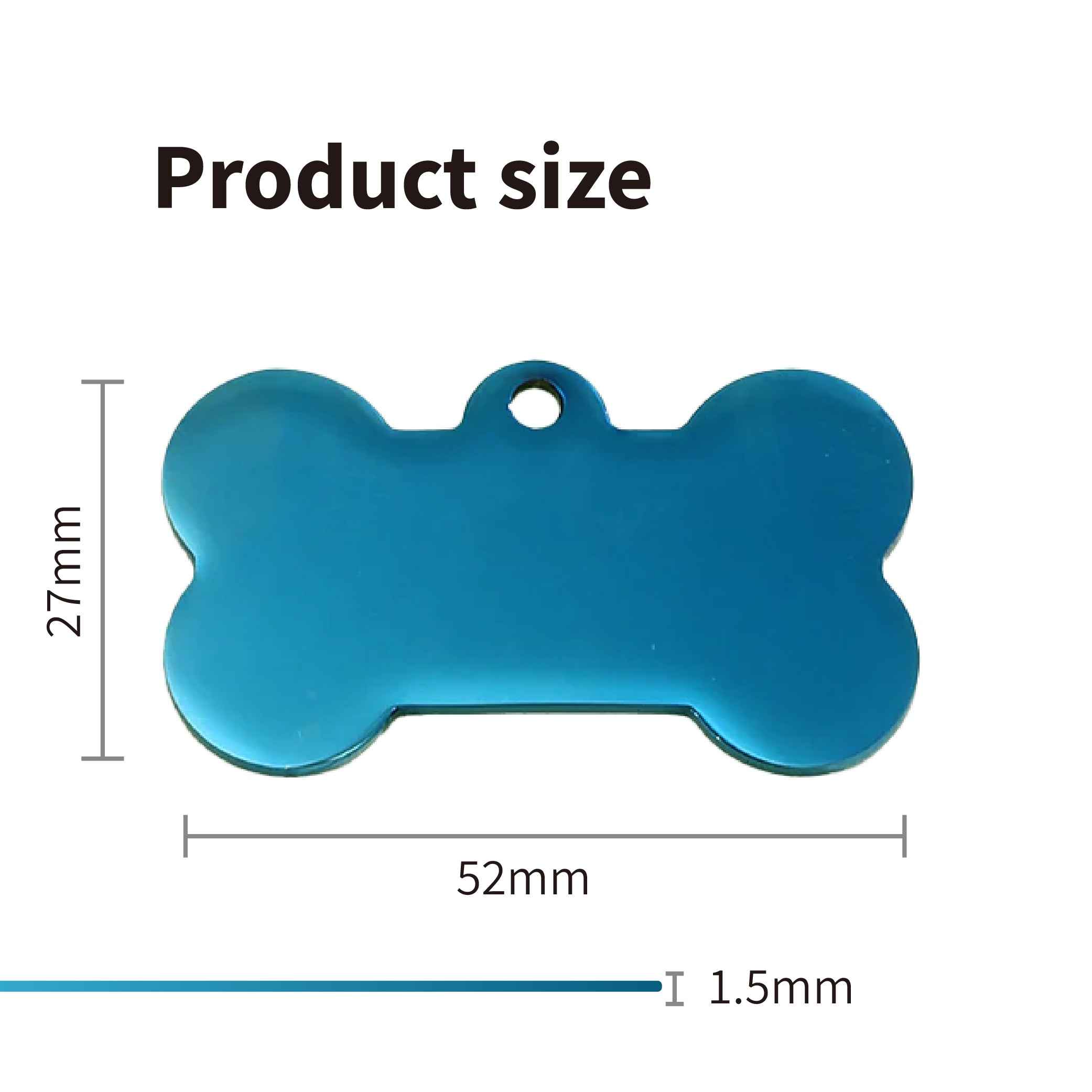 Stainless steel Dog Tags sky-blue L-large(20 pieces)