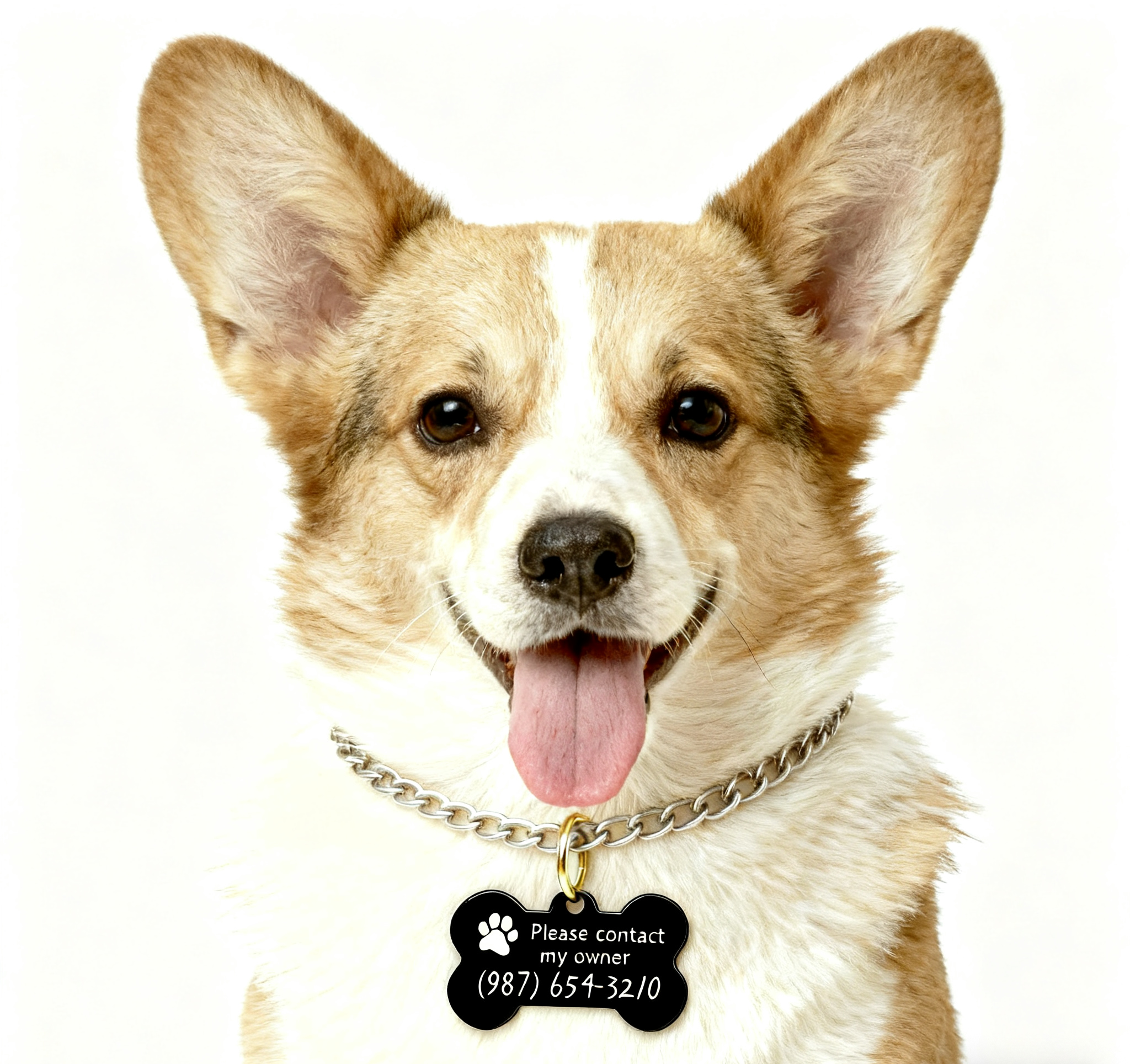 Stainless steel Dog Tags black L-large(20 pieces)