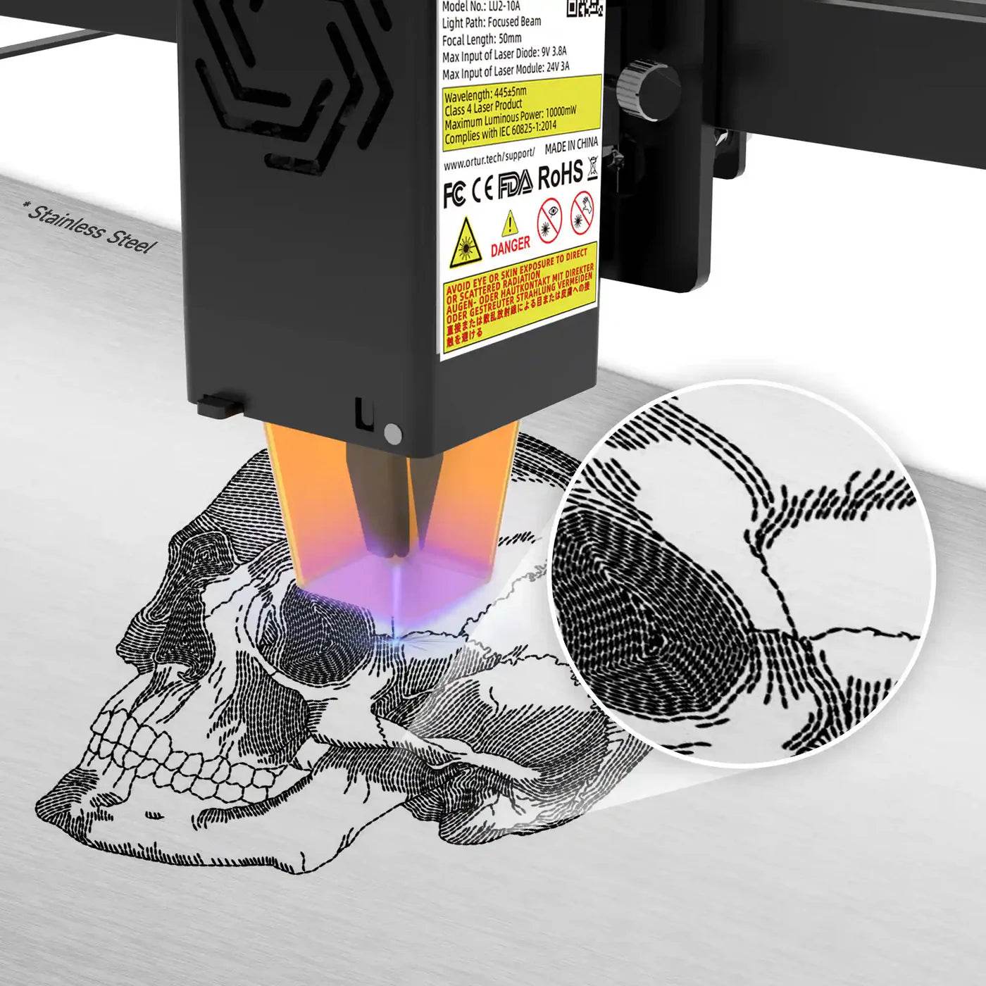 Ortur LM2 S2 Laser Engraving & Cutting Machine 5,000mm/min (10W/5W/1.6W) - ORTUR