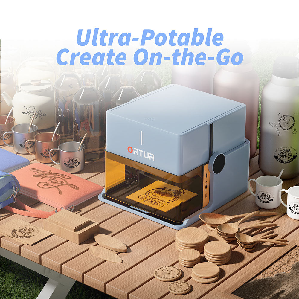 ORTUR R1 Portable Laser Engraver - Compact, Easy to Carry for DIY Projects, Home & Beginners