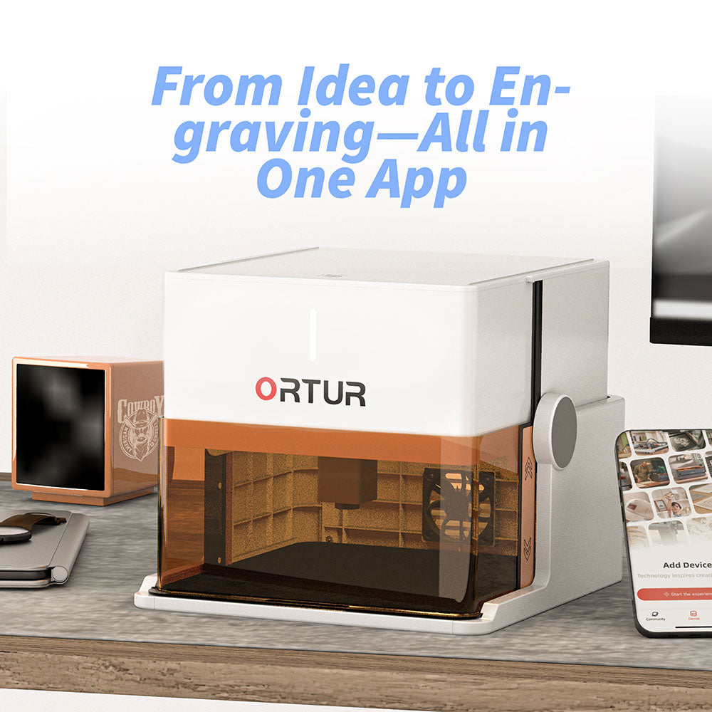 ORTUR R1 Portable Laser Engraver - Compact, Easy to Carry for DIY Projects, Home & Beginners