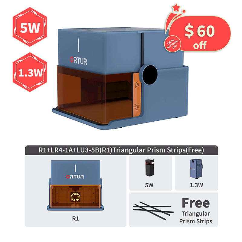 ORTUR R1 Portable Laser Engraver - Compact, Easy to Carry for DIY Projects, Home & Beginners