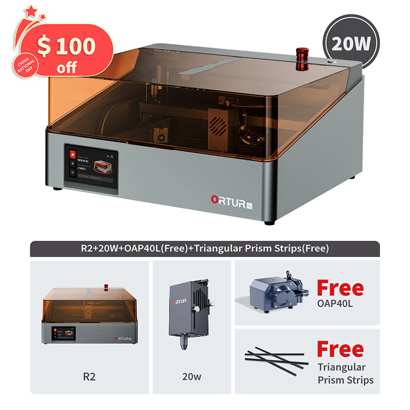ORTUR R2 Smart Laser Engraver | As Simple as Your First Smartphone (One-Tap Control)