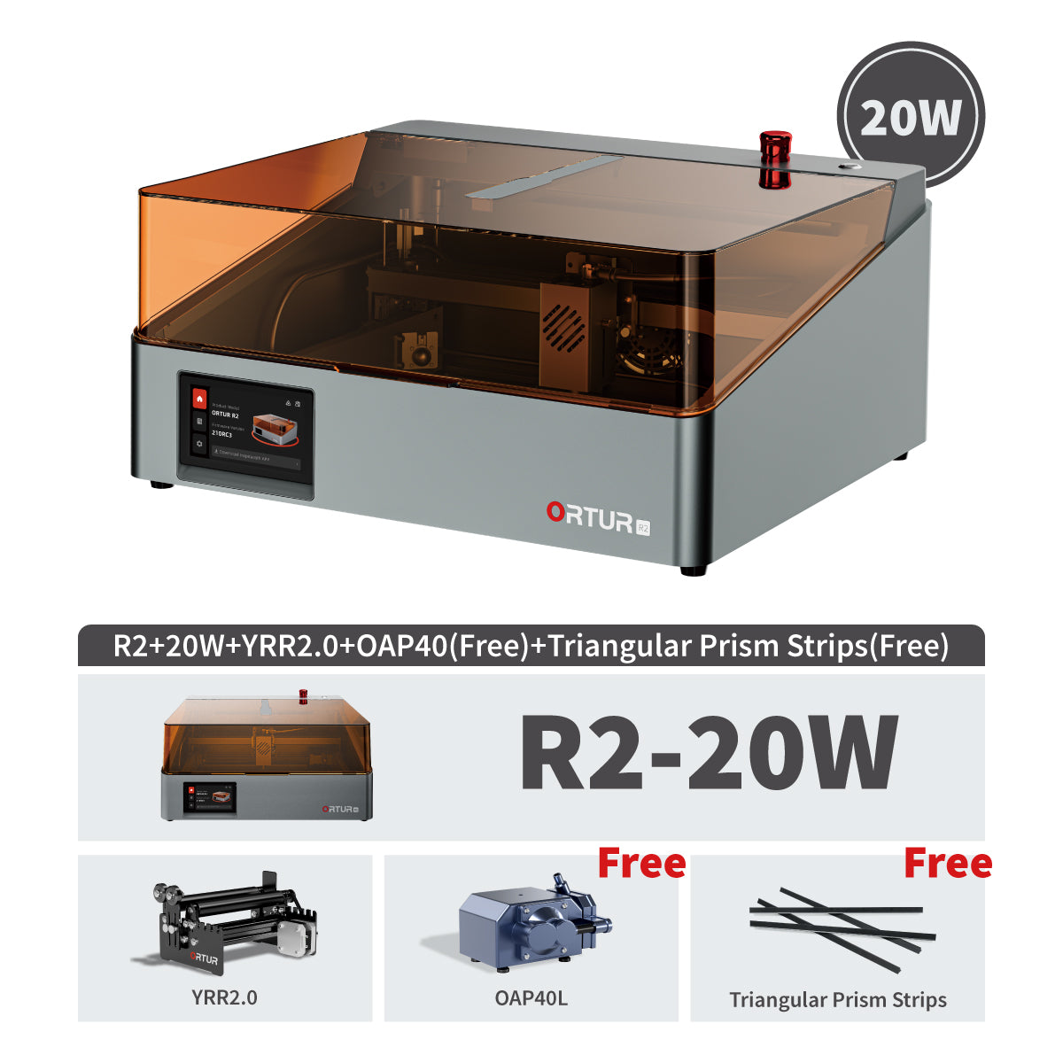 ORTUR R2 Smart Laser Engraver | As Simple as Your First Smartphone (One-Tap Control)