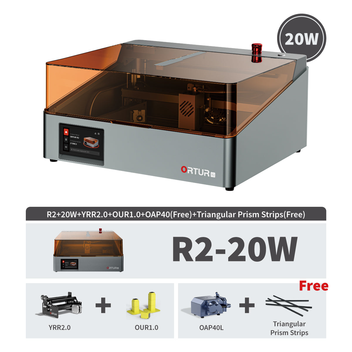 ORTUR R2 Smart Laser Engraver | As Simple as Your First Smartphone (One-Tap Control)