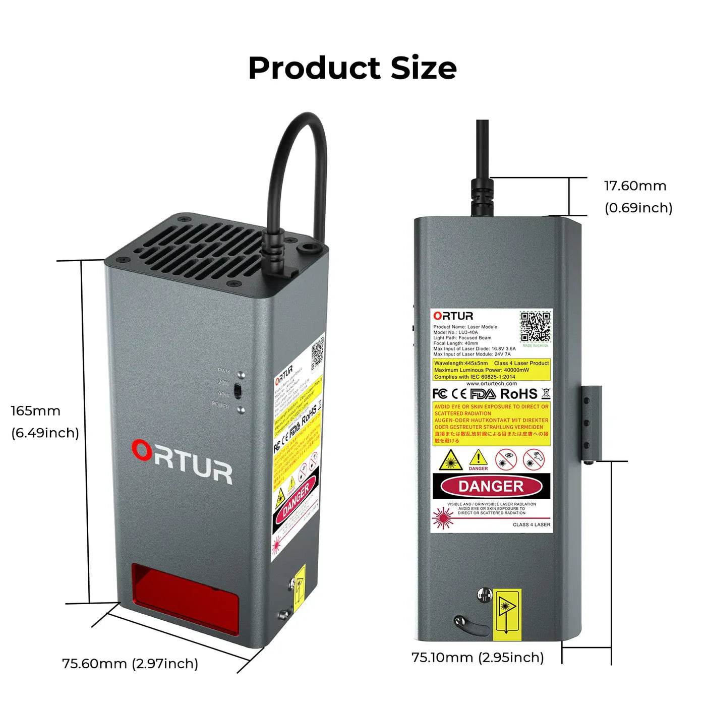 Ortur 40W LU3-40A Laser Module for Ortur Laser Engraver - ORTUR