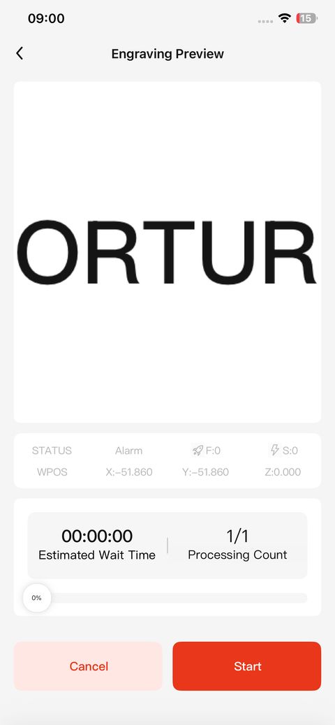 Engraving preview page