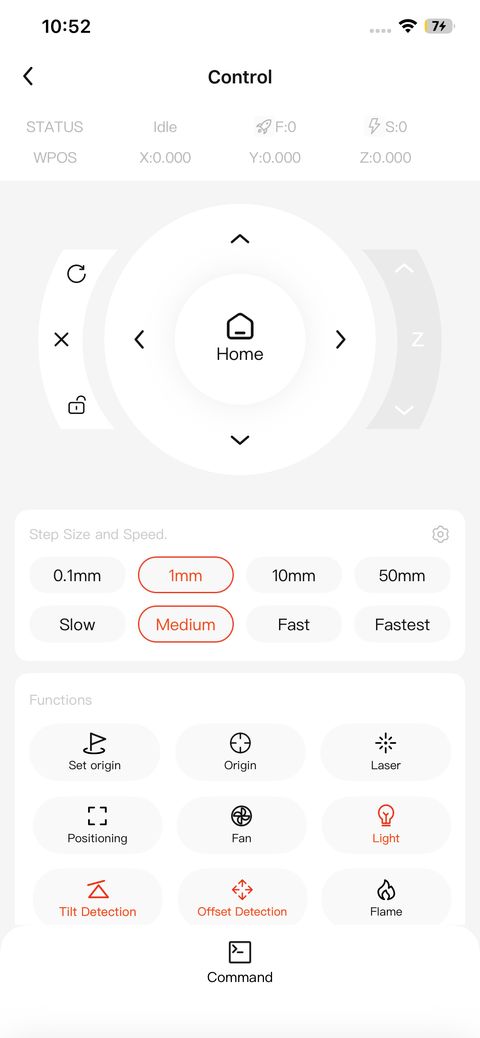 Control page