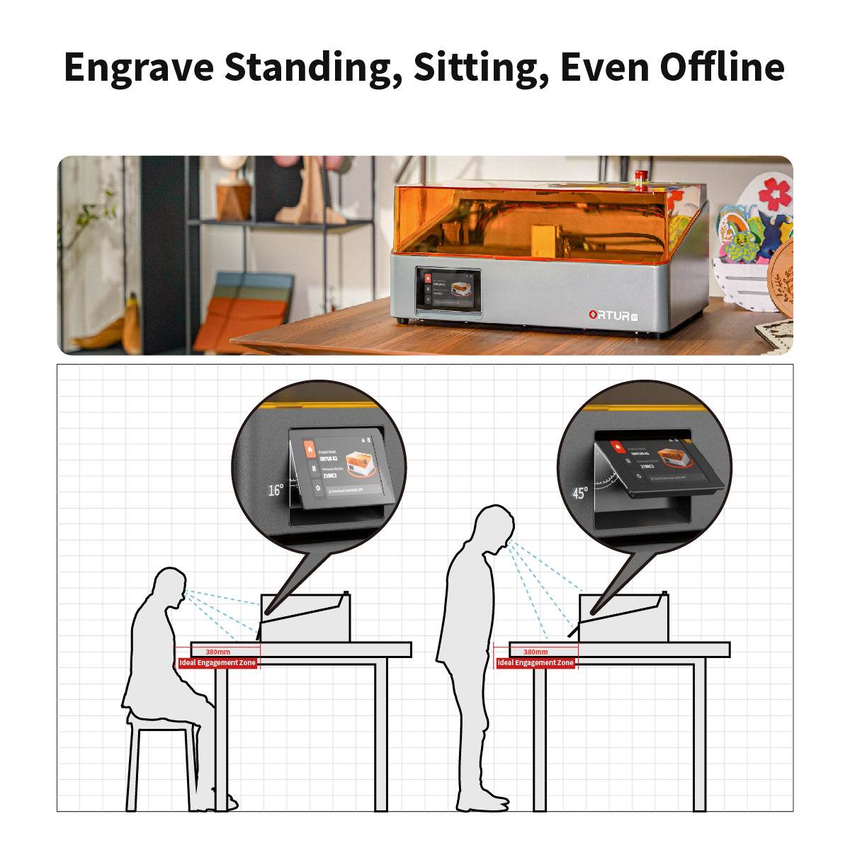 ORTUR R2 Smart Laser Engraver | As Simple as Your First Smartphone (One-Tap Control) - ORTUR