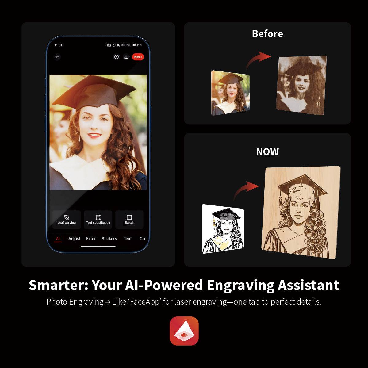 ORTUR R2 Smart Laser Engraver | As Simple as Your First Smartphone (One-Tap Control) - ORTUR